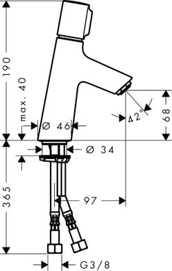 Змішувач для умивальника Hansgrohe Talis Select S, хром (72041000), Хром