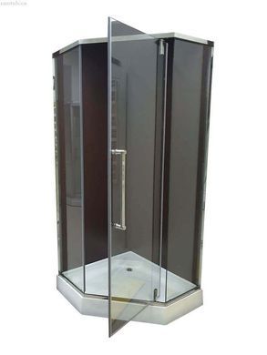 Душова кабіна VERONIS KN-16-01 100х100х204 / профіль хром / скло прозоре + піддон (VE-KN1601)