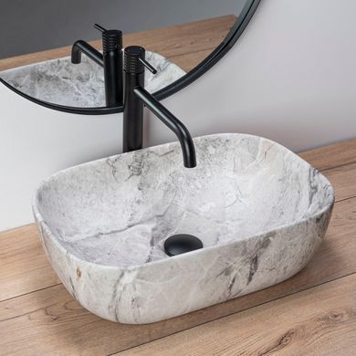 Раковина REA LIVIA STONE 33.5х46.5 / бежева (REA-U3800)
