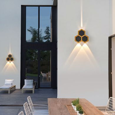 Підсвітка фасадна LED 1W WW IP54 BK/G (AL-621/2)
