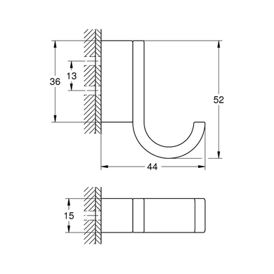 Гачок для одягу GROHE SELECTION (41039000)