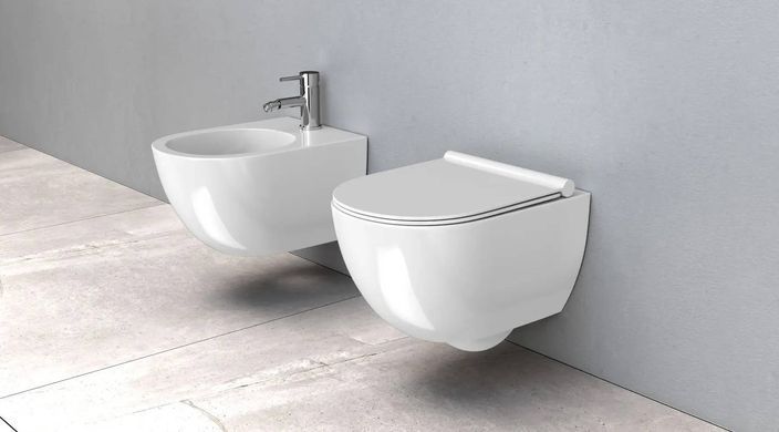 Подвесной унитаз REA CARTER / белый + сиденье SOFT CLOSE (REA-C1450)