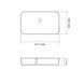 Раковина VBI TRIEST 35х61.5 WHITE BLACK EDGE (VBI-012710)
