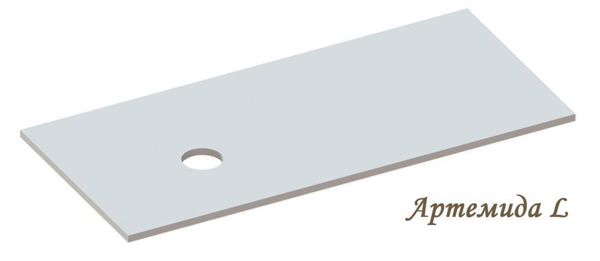 Стільниця SNAIL АРТЕМІДА 1200х550 / білий глянець А100 (126A100)