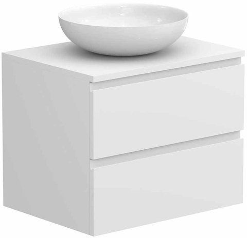Тумба подвесная MIRAGGIO MONO + раковина TOBI / белая (8815397)