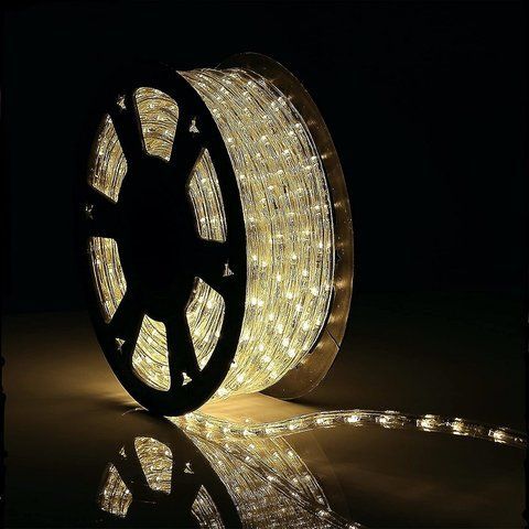 Стрічка дюралайт вулична теплий відтінок LED 220V 2.2W WW IP44 1M (BY-007)