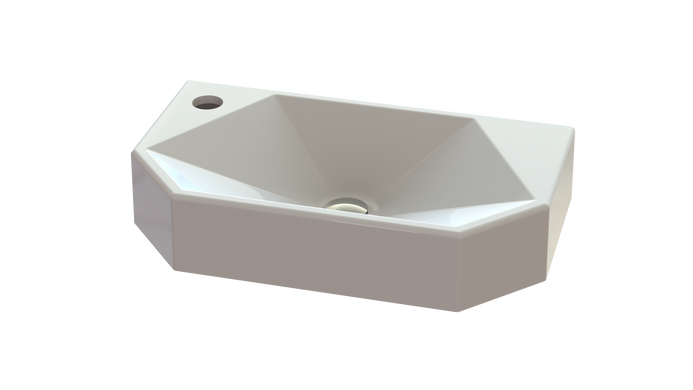 Раковина зі штучного каменю SNAIL ТРИТОН 26х45 L / біла (158LA100)