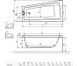 Ванна акрилова RADAWAY EVIA 150x80 L + ніжки + сифон (WA1-44-150×080L)