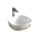 Раковина ARTCERAM GHOST WHITE GLOSSY GOLD 42х42 (GHL001 01; 15)
