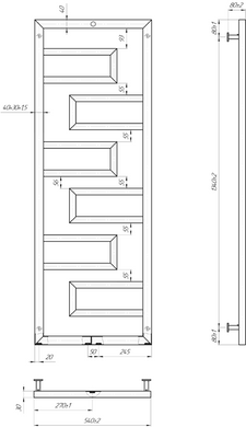Водяна рушникосушарка MARIO INOX ТАЛІЯ 1500х540/500/50 (1.7.044614.P)