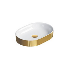 Раковина керамическая 50 см Catalano Horizon, oro-bianco (150AHZBO), Бело-золотой