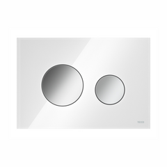 Панель смыва для унитаза TECEloop, стекло белое, кнопки хром глянцевый (9240660)