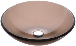 Раковина скляна KRAUS SINGLE-TONE CLEAR BROWN (GV-103-12MM)