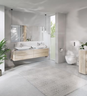 Комплект 5в1: Інсталяція для унітазу GROHE SOLIDO + підвісний унітаз GROHE EURO CERAMIC NEW / сидіння SOFT CLOSE + клавіша змиву GROHE ARENA COSMOPOLITAN (102514SH00)