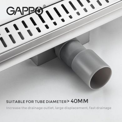 Лінійний трап для душу GAPPO G83007-3, 70х300 мм, нержавіюча сталь (1043328)
