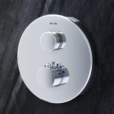 Змішувач для ванни та душу AM.PM INSPIREV 2.0 / хром / монтується у стіну / з термостатом (F50A75700)