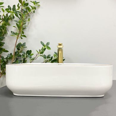 Раковина VBI PALERMO 39х50 WHITE GOLD EDGE (VBI-012308)