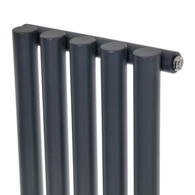 Вертикальный дизайнерский радиатор отопления ARTTIDESIGN Matera 5/1800 серый матовый.