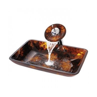Раковина скляна KRAUS DARK AMBER 35.2х55.5 (GVR-410-RE-15MM)