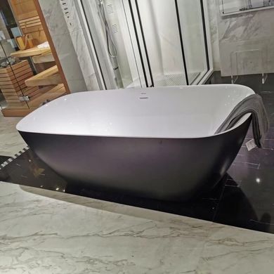 Ванна акриловая отдельностоящая DEVIT LAGUNA 180x80 + фасад черный, матовий (18056110B)