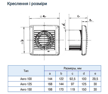 Вентилятор витяжний BLAUBERG AERO STILL 125 (BLAUBERG AERO STILL 125)