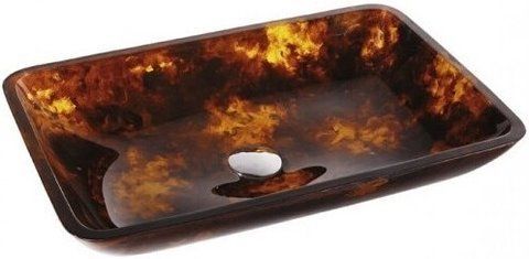 Раковина скляна KRAUS DARK AMBER 35.2х55.5 (GVR-410-RE-15MM)