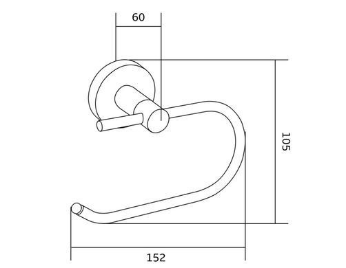 Тримач для туалетного паперу VBI VENUS 2 NICKEL (VBI-040011NI)