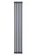 Вертикальный дизайнерский радиатор отопления ARTTIDESIGN Matera 5/1800 серый матовый.