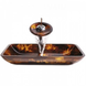 Раковина скляна KRAUS DARK AMBER 35.2х55.5 (GVR-410-RE-15MM)