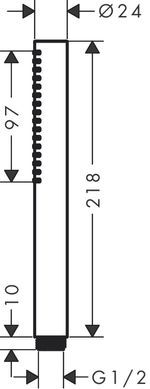 Ручний душ HANSGROHE PULSIFY S ECOSMART / чорний / матовий (24126670)