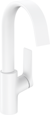 Змішувач для умивальника Hansgrohe Vivenis 210 з поворотним виливом та донним клапаном pop-up, білий матовий (75030700)