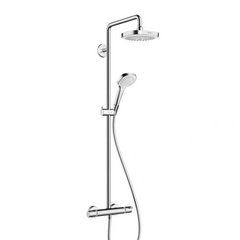 Hansgrohe Душевая система Croma E Showerpipe Select 180 2jet Showerpipe с термостатом белый хромированный (27256400)