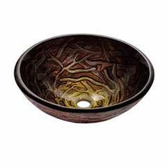 Раковина скляна Kraus Dryad (GV-396-19mm), Хром; матовый хром; темный шоколад; античная бронза; золото