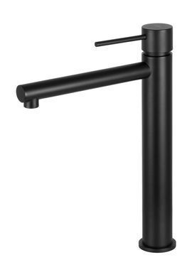 Смеситель для раковины (умывальника) CORSAN LUGO BLACK MATT черный высокий (CMB7512BL)