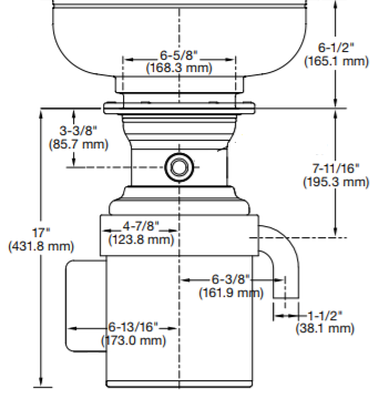 Подрібнювач харчових відходів In Sink Erator SS 100 з чашою (BOLW 5) потужністю 1 к. с.