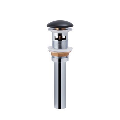 Раковина моноблок QTAP 37х41 / черная / донный клапан (QT1711G808MB)