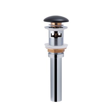 Раковина моноблок QTAP 37х41 / черная / донный клапан (QT1711G808MB)