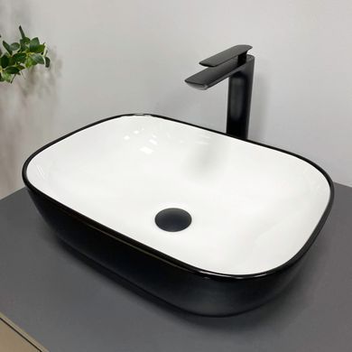 Раковина VBI RAVENNA 33.5х46 BLACK WHITE GLOSSY (VBI-011226)
