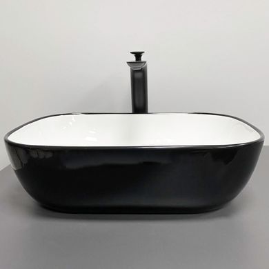 Раковина VBI RAVENNA 33.5х46 BLACK WHITE GLOSSY (VBI-011226)