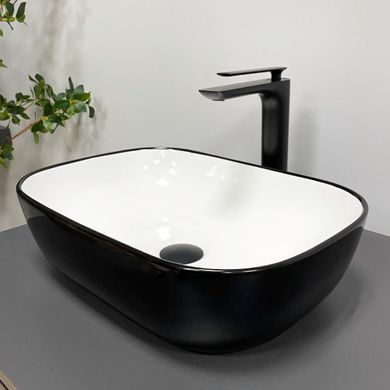 Раковина VBI RAVENNA 33.5х46 BLACK WHITE GLOSSY (VBI-011226)