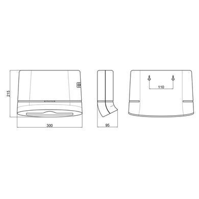 Тримач для паперових рушників QTAP POHODLI 300мм BLACK (QTDR600BP)