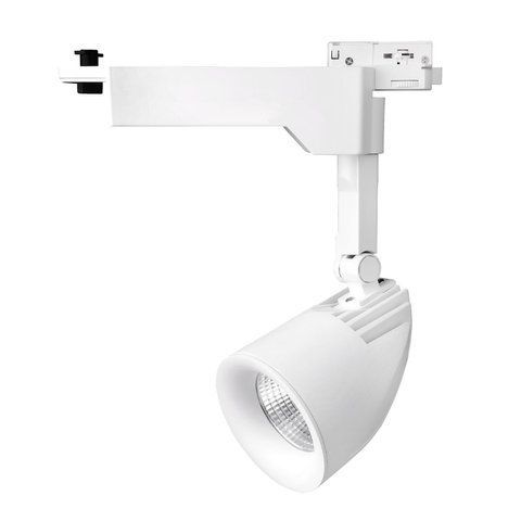 Світильник трековий поворотний LED 411/30W CW WH COB