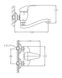 Змішувач для ванни, L-излив 30 см IMPRESE PRAHA хром, 40 мм (35030)