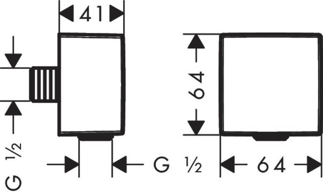Шлангове з'єднання HANSGROHE FIXFIT / зворотній клапан / чорний / матовий (26455670)