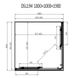 Душова кабіна DUSEL DSL194B 1000x1000x1900 / BLACK MATT (Dusel-308), Прозоре скло