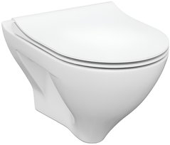 Унітаз підвісний Cersanit MILLE CleanOn з дюропластовим сидінням Slim з плавним закриванням і функцією простого зняття (S701-453)