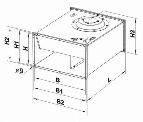 Вентилятор канальный прямоугольный VENTS VKPF 6Е 600х350