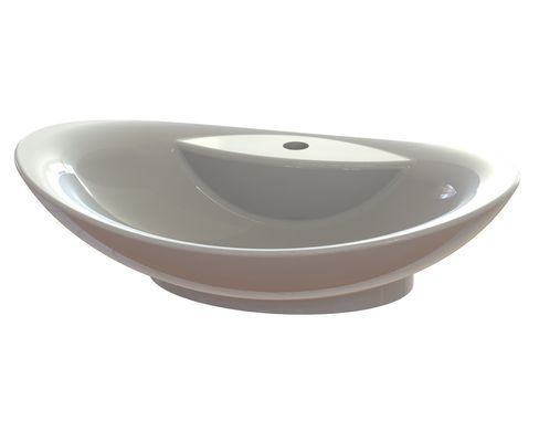 Раковина зі штучного каменю SNAIL ГАРМОНІЯ 43.5х65 / біла (102A100)
