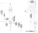 Змішувач для раковини KRAUS RIVIERA однорычажный, высокий, цвет сатин FVS-1005SN