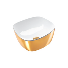 Раковина керамическая 40 см Catalano Gold&Silver, gold/white (140APGRLXBO), Белый